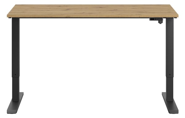 Elektricky výškově nastavitelný psací stůl FLEXI 118 cm – dub artisan / černá