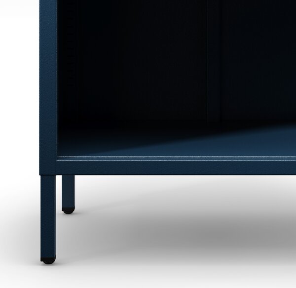 Kovový regál MARIO, 500 x 1800 x 350 mm, Modern: tmavě modrá barva