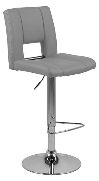 Sylvia barová židle šedá / chrom