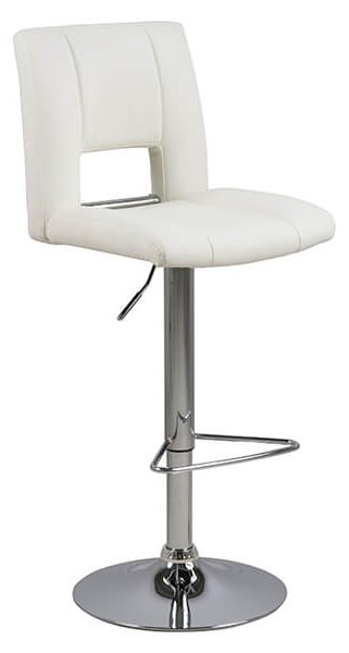 Sylvia barová stolička bílá / chrom
