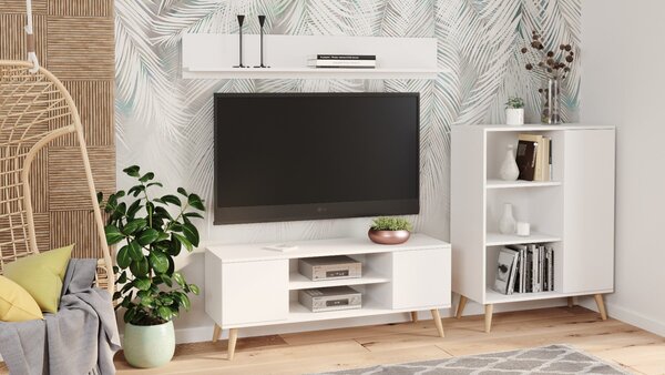 TV stolek FOCUS 135 cm – bílá