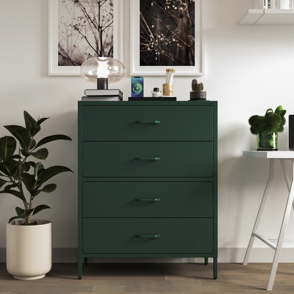 Komoda CARLA, 800 x 1015 x 400 mm, Modern: zelená láhev barva