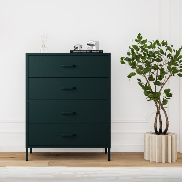 Komoda CARLA, 800 x 1015 x 400 mm, Modern: zelená láhev barva