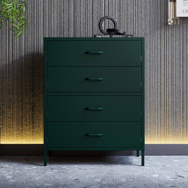 Komoda CARLA, 800 x 1015 x 400 mm, Modern: zelená láhev barva