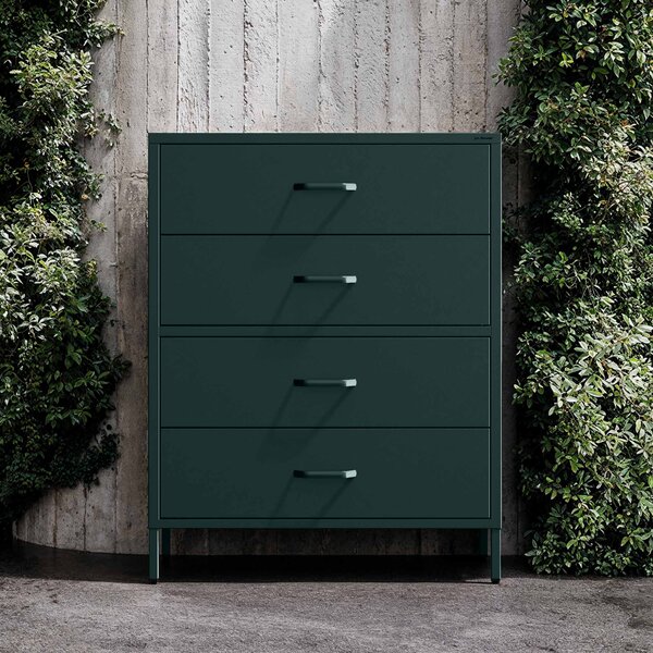 Komoda CARLA, 800 x 1015 x 400 mm, Modern: zelená láhev barva