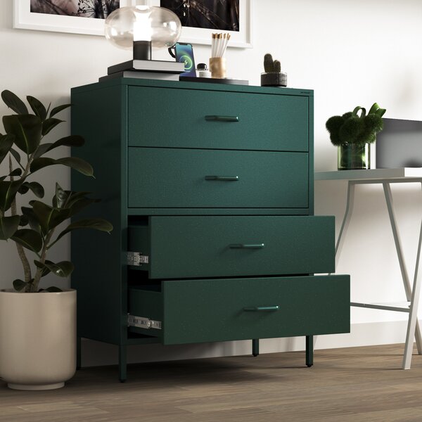 Komoda CARLA, 800 x 1015 x 400 mm, Modern: zelená láhev barva