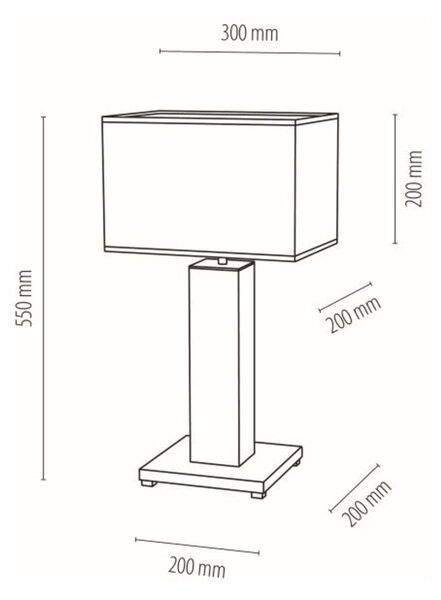 BRITOP Stolní lampa FLAME, 1xE27, v. 55 cm