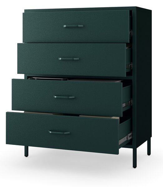 Komoda CARLA, 800 x 1015 x 400 mm, Modern: zelená láhev barva