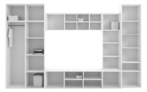 Obývací stěna LEONARDO wenge / dub sonoma (305 x 202) cm – s LED osvětlením