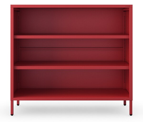 Nízká knihovna LUCA, 1000 x 900 x 350 mm, Modern: červená barva