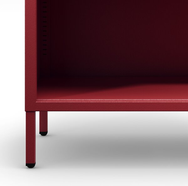 Nízká knihovna LUCA, 1000 x 900 x 350 mm, Modern: červená barva