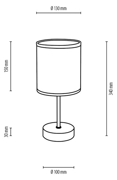 BRITOP Stolní lampa BOHO, 1xE27, v. 29 cm