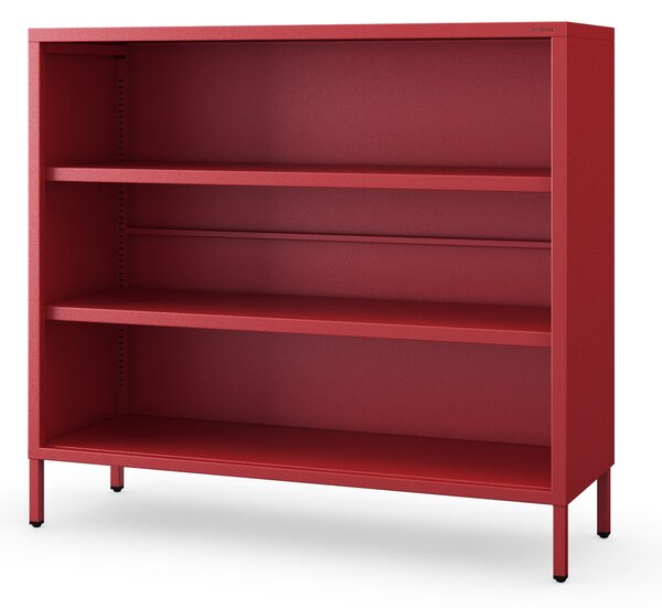 Nízká knihovna LUCA, 1000 x 900 x 350 mm, Modern: červená barva