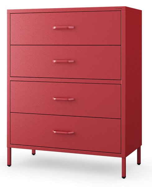 Komoda CARLA, 800 x 1015 x 400 mm, Modern: červená barva