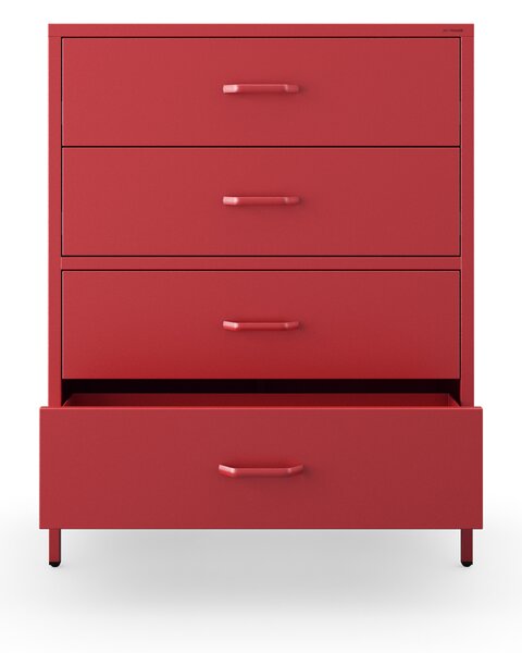 Komoda CARLA, 800 x 1015 x 400 mm, Modern: červená barva
