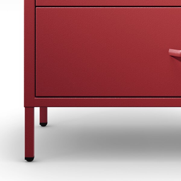 Komoda CARLA, 800 x 1015 x 400 mm, Modern: červená barva