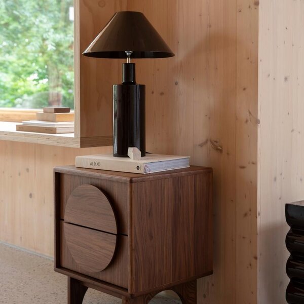 Hnědá kovová stolní lampa ZUIVER WONDERS