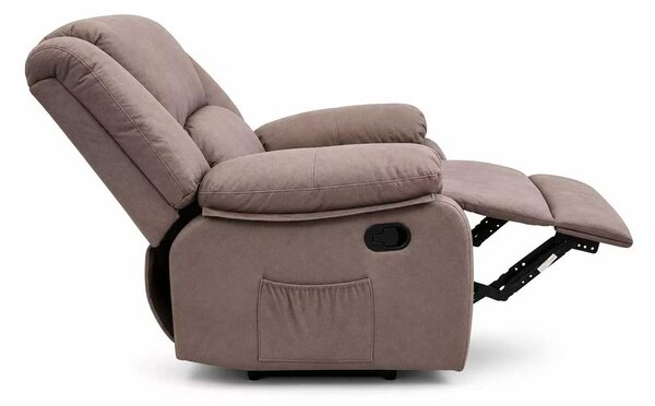LuxuryForm DESIGN Televizní křeslo VELORA s polohováním - Taupe