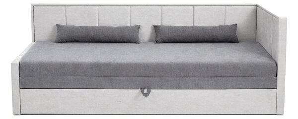 Šedá žinylková rozkládací/s úložným prostorem pohovka 214 cm Fulgeo – ELTAP