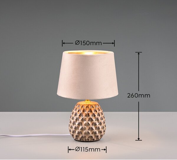 Béžová stolní lampa (výška 27 cm) Ariana – Reality