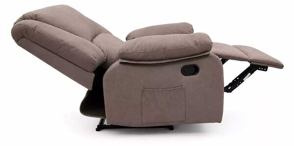 LuxuryForm DESIGN Televizní křeslo VELORA s polohováním - Taupe