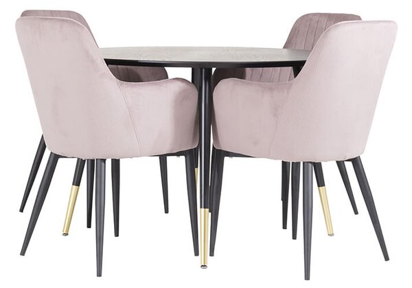 Dippel Comfort stolová souprava černá / růžová