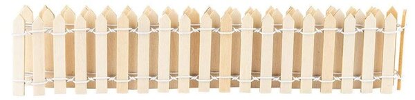 Dřevěný plot - 90 cm - Dřevo - K zakrácení - K natření - Miniaturní plotek do modelů, domečků a květináčů