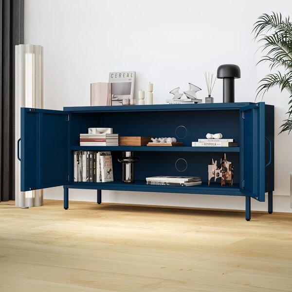 TV stolek na nohách ROSA, 1150 x 595 x 400 mm, Moderní: tmavě modrá barva