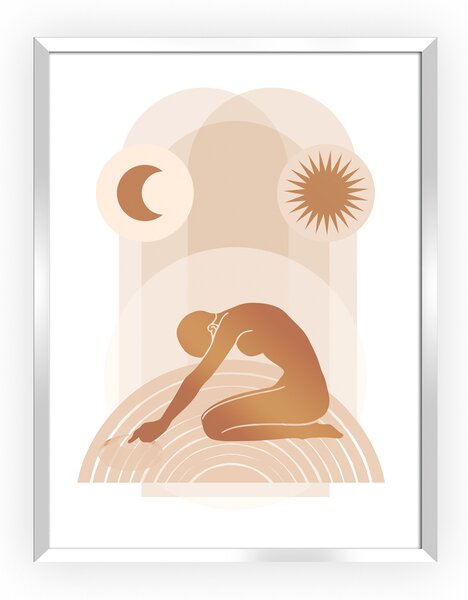 Obraz Yoga Figures II 30x40cm copper