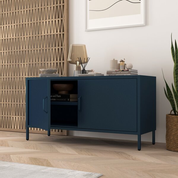 TV stolek na nohách ROSA, 1150 x 595 x 400 mm, Moderní: tmavě modrá barva