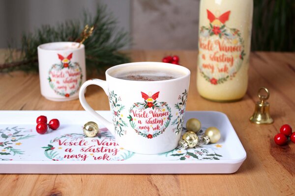 Melaminový servírovací tác TORO 35x16,5cm veselé vánoce