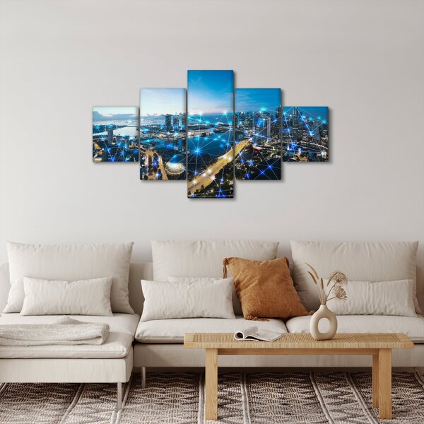 Obraz - Městská síť (125x70 cm)