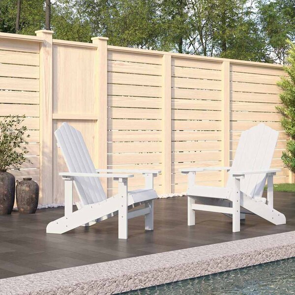 Zahradní křesla Adirondack 2 ks HDPE bílá 3095692