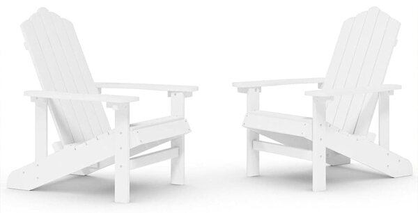 Zahradní křesla Adirondack 2 ks HDPE bílá 3095692