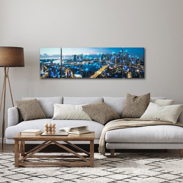 Obraz - Městská síť (170x50 cm)