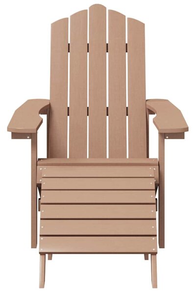 Zahradní křesla Adirondack 2 ks s podnožkami HDPE hnědá 3095698