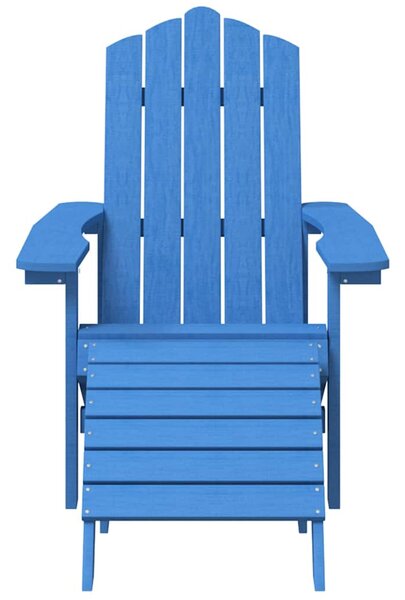 Zahradní křesla Adirondack 2 ks s podnožkami HDPE akvamarínová 3095699
