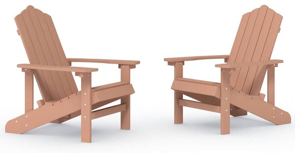 Zahradní křesla Adirondack 2 ks HDPE hnědá 3095694
