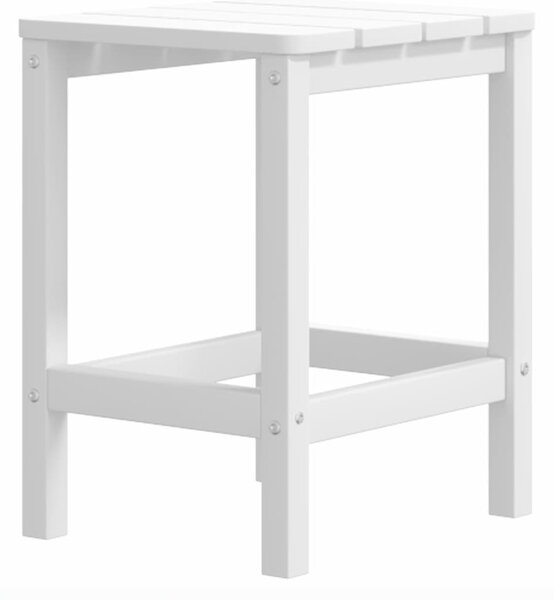 Zahradní křeslo Adirondack s podnožkou a stolkem HDPE bílé 3095708