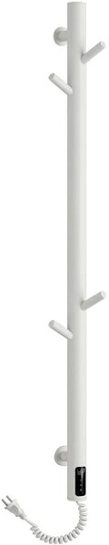 Elektrický sušák ručníků Ramus, s displejem - 160W - bílá matná - 1400x30 mm