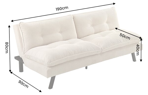 Rozkládací pohovka COCOONING 190 CM béžová manšetr Nábytek | Obývací pokoj | Sedací soupravy a pohovky | Pohovky | Rozkládací