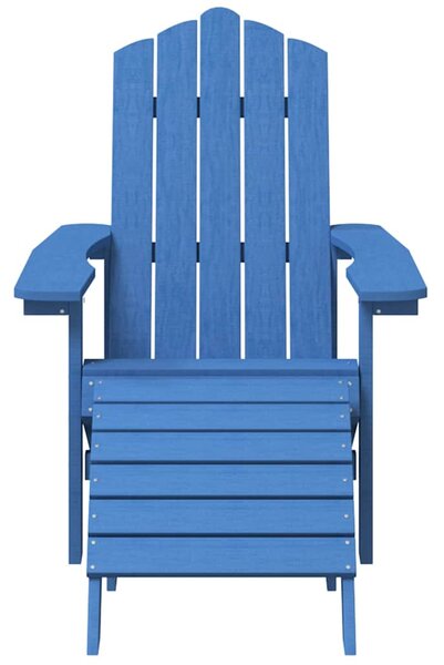 Zahradní křesla Adirondack + podnožka/stolek HDPE akvamarínová 3095715