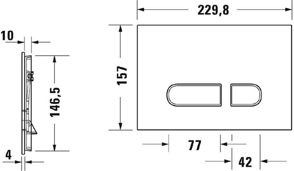 Duravit DuraSystem splachovací tlačítko pro WC bílá WD5002012000