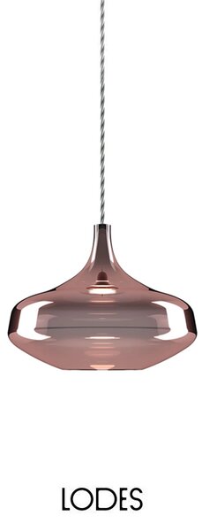 Lodes Designové LED závěsné svítidlo Nostalgia L, 2700K, 1x7W Barva: Bronz, Barva struktury: Černá