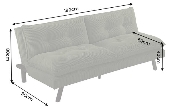 Rozkládací pohovka COCOONING 190 CM zelená manšetr Nábytek | Obývací pokoj | Sedací soupravy a pohovky | Pohovky | Rozkládací