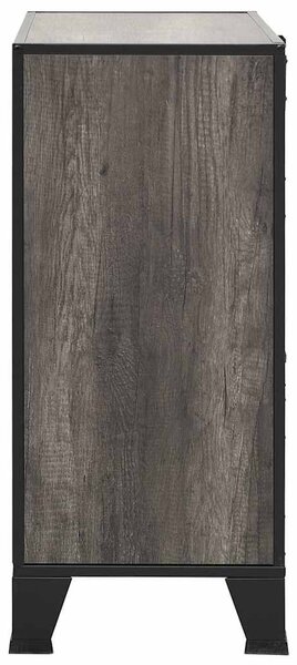 Úložné skříně 2 ks šedé 72 x 36 x 82 cm kov a MDF 3095972