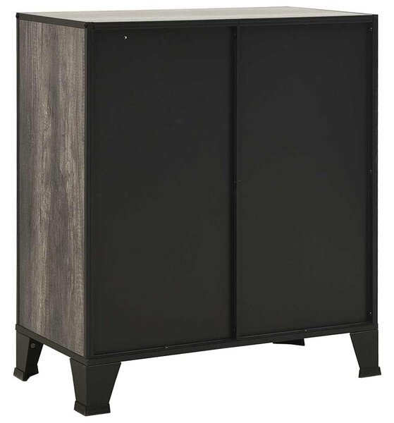 Úložné skříně 2 ks šedé 72 x 36 x 82 cm kov a MDF 3095972