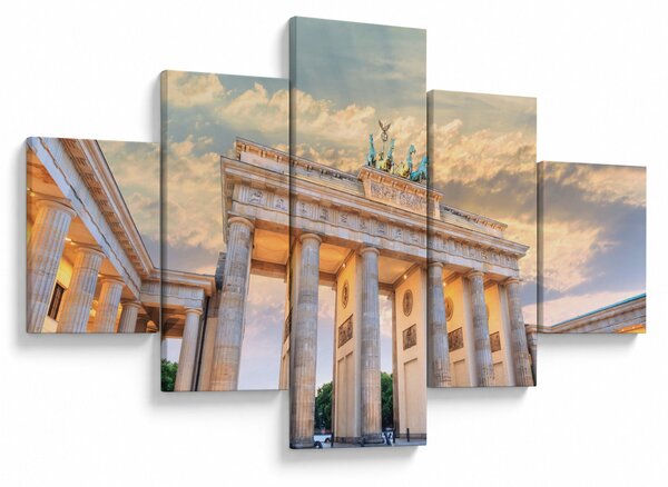 Obraz - Braniborská brána, Berlín, Německo (125x70 cm)