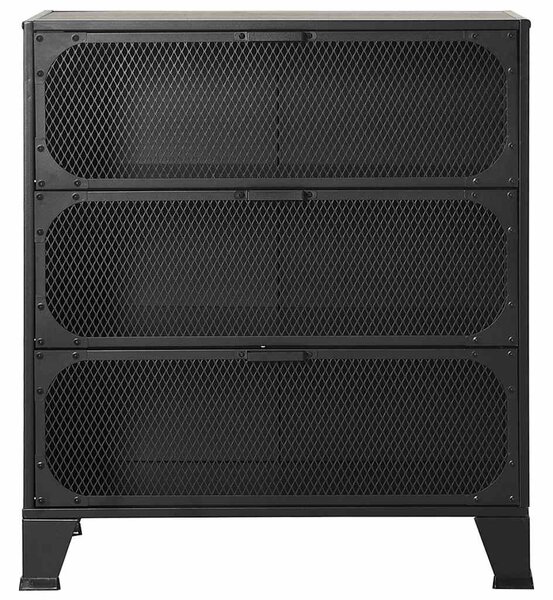 Úložné skříně 2 ks šedé 72 x 36 x 82 cm kov a MDF 3095972