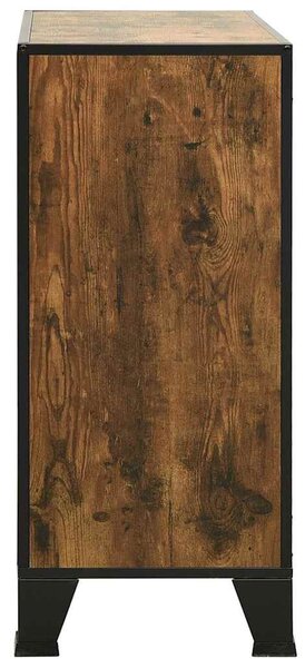 Úložné skříně 2 ks rustikálně hnědé 72 x 36 x 82 cm kov a MDF 3095969